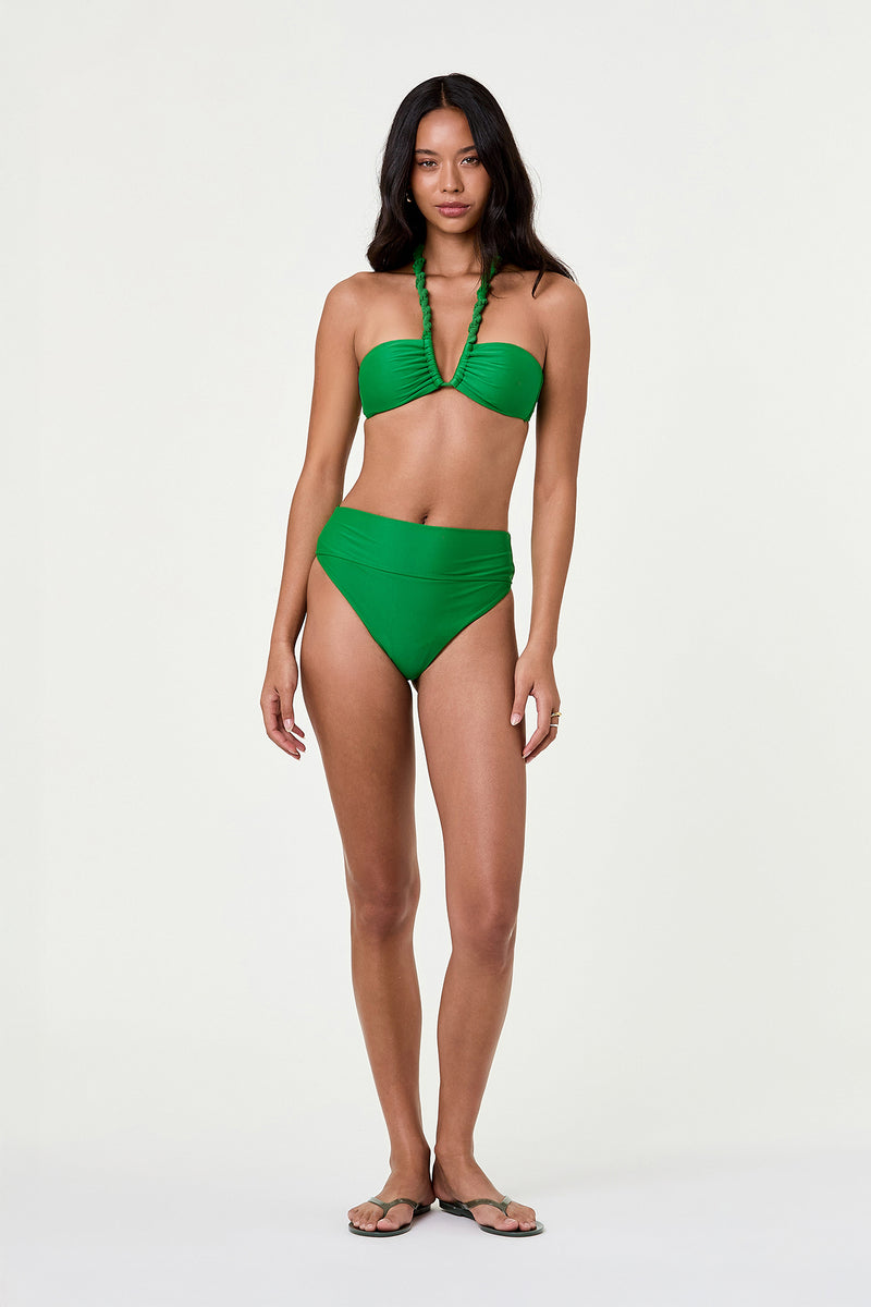 NEREA HIGH WAIST BOTTOM - LEAF
