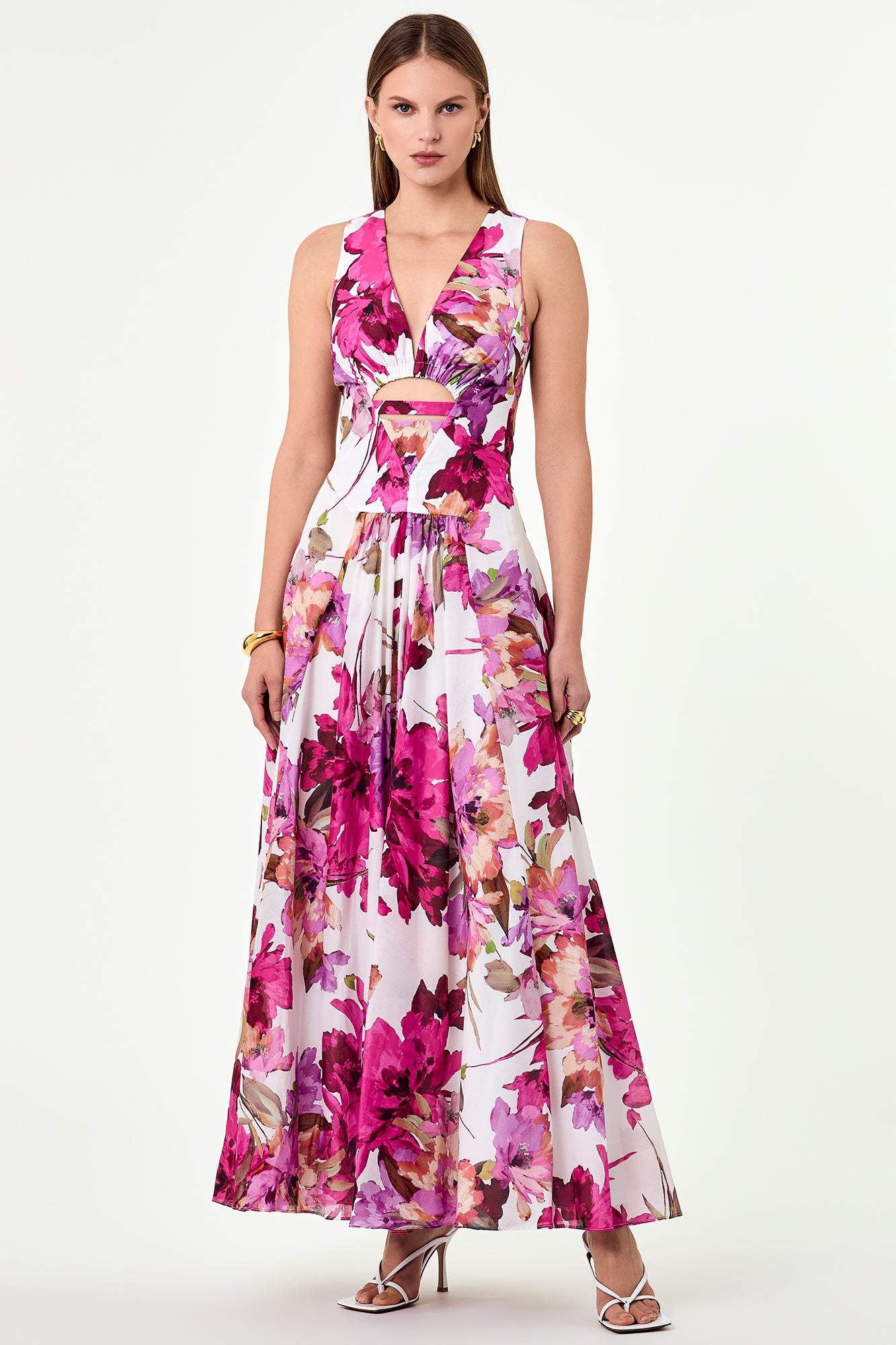 Noemi Dress - Ria Floral Ivory