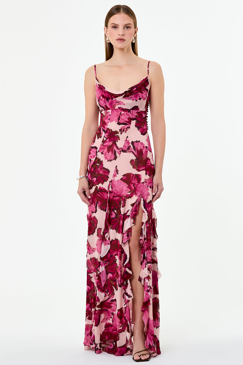 KAMILA DRESS - WILLA FLORAL MAGENTA