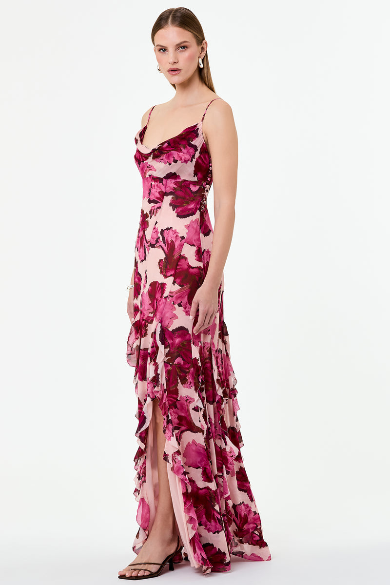 KAMILA DRESS - WILLA FLORAL MAGENTA