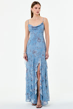 KAMILA DRESS - WISTERIA FLORAL BLUE SMOKE