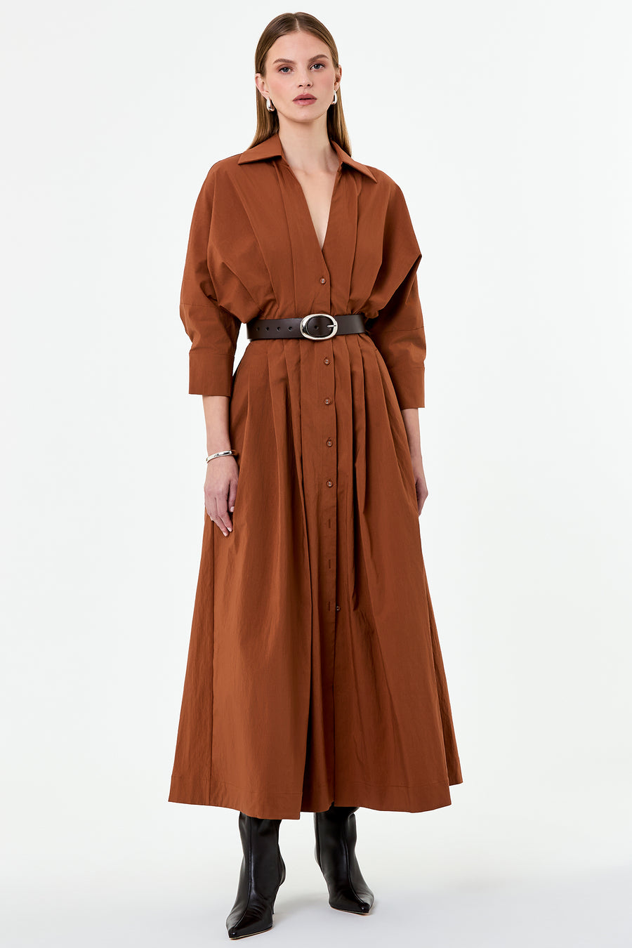 LANAE DRESS - CHESTNUT