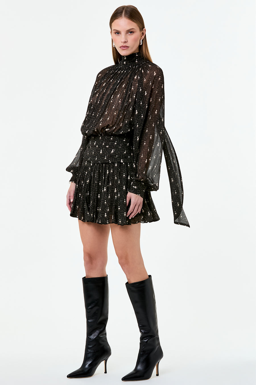 CECILE DRESS - OPAL GEO BLACK