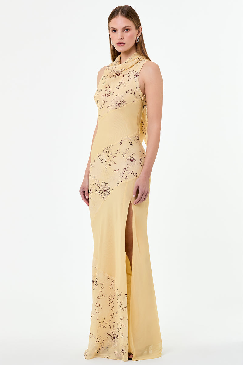SHANA DRESS - WISTERIA FLORAL BUTTER