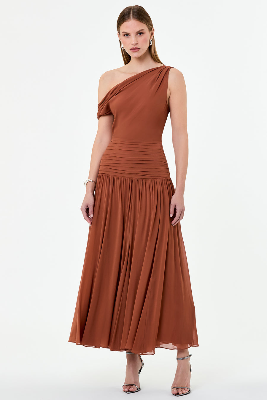 REECE DRESS - CHESTNUT