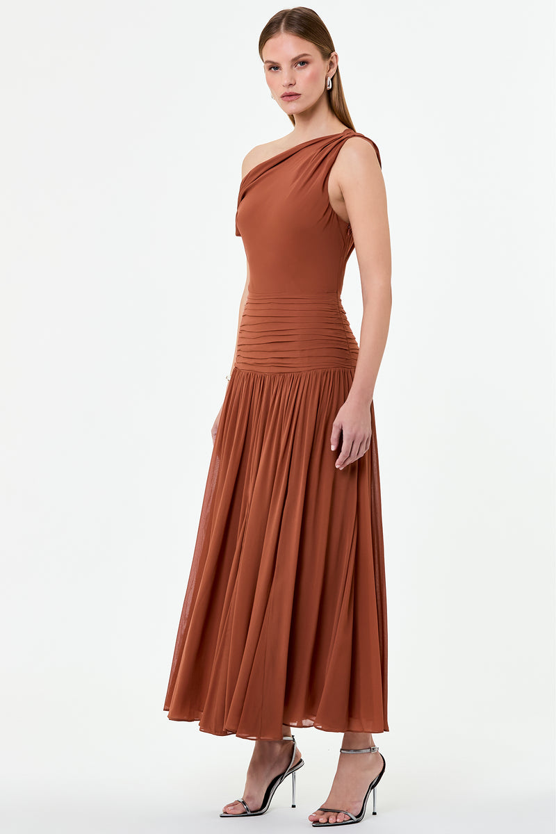 REECE DRESS - CHESTNUT