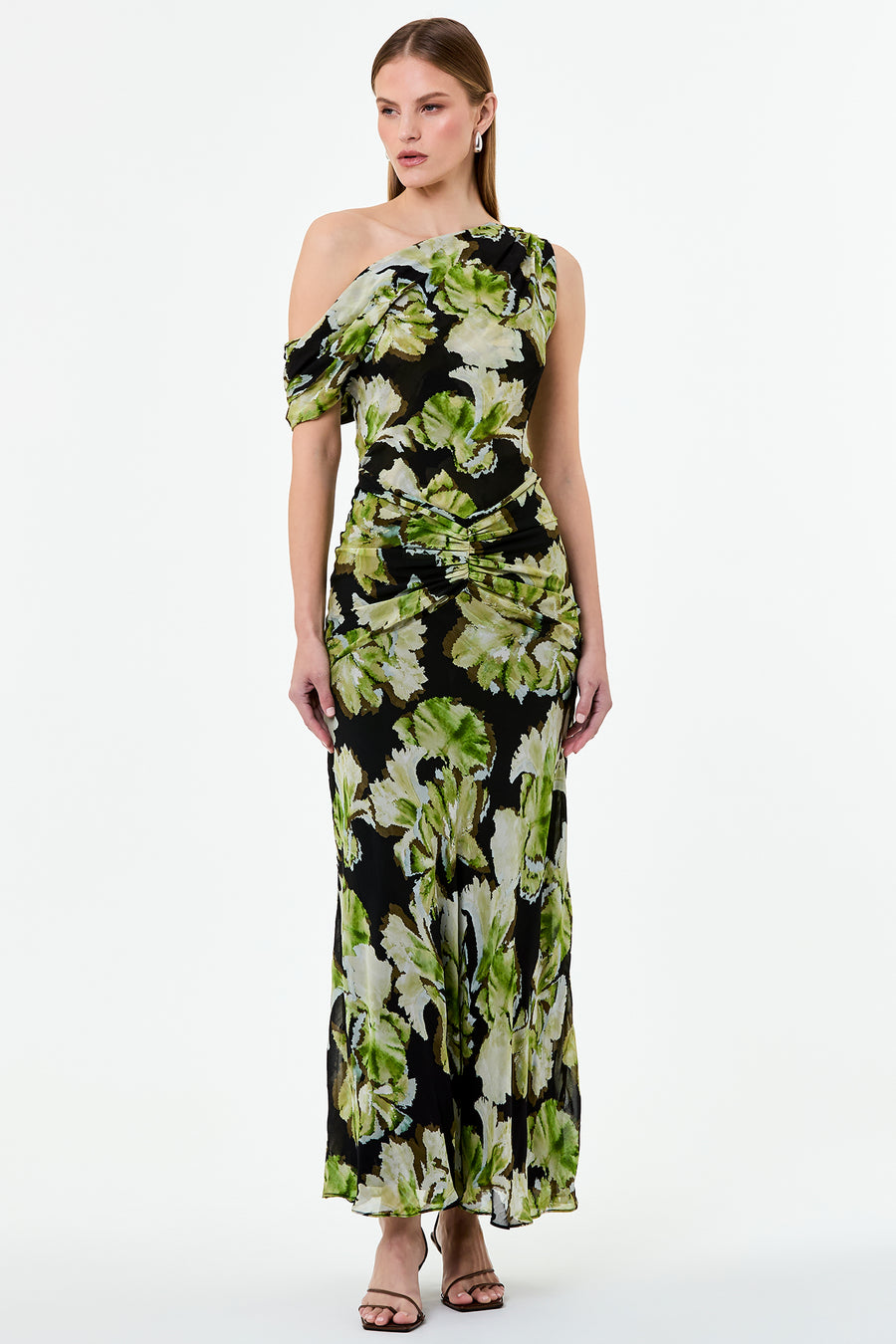 ELZA DRESS - WILLA FLORAL LEAF