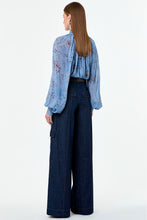 SOLENE TOP - WISTERIA FLORAL BLUE SMOKE