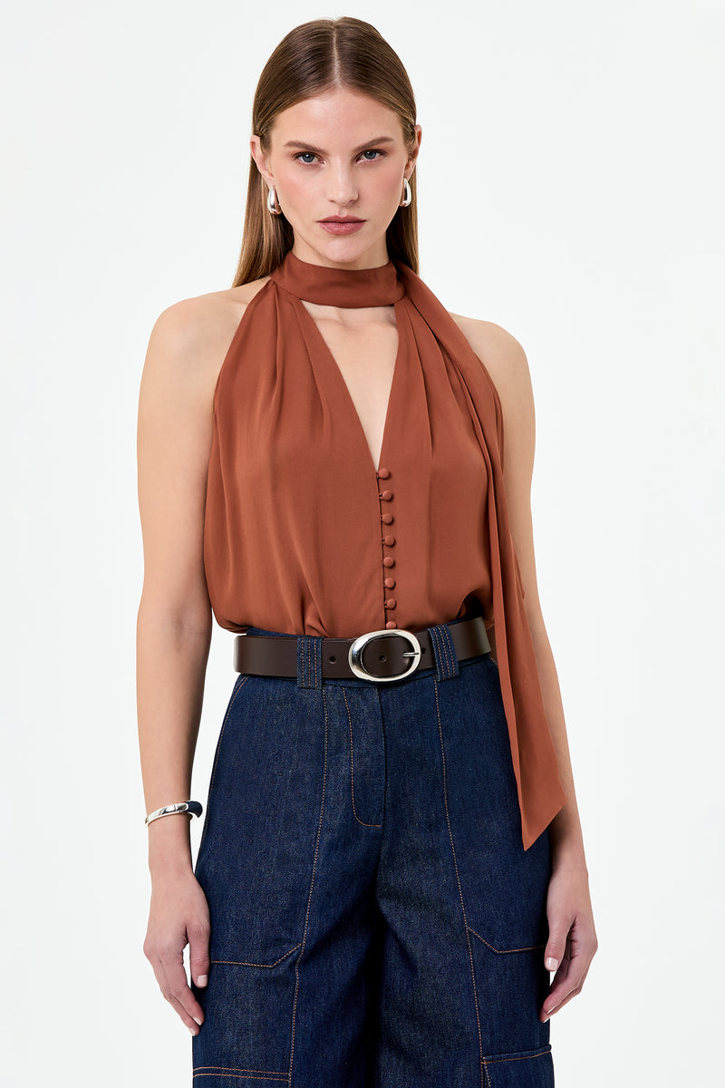 SUMIRA TOP - CHESTNUT