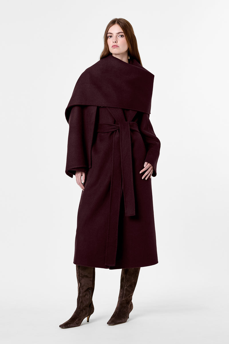 CANDICE COAT - DARK PLUM