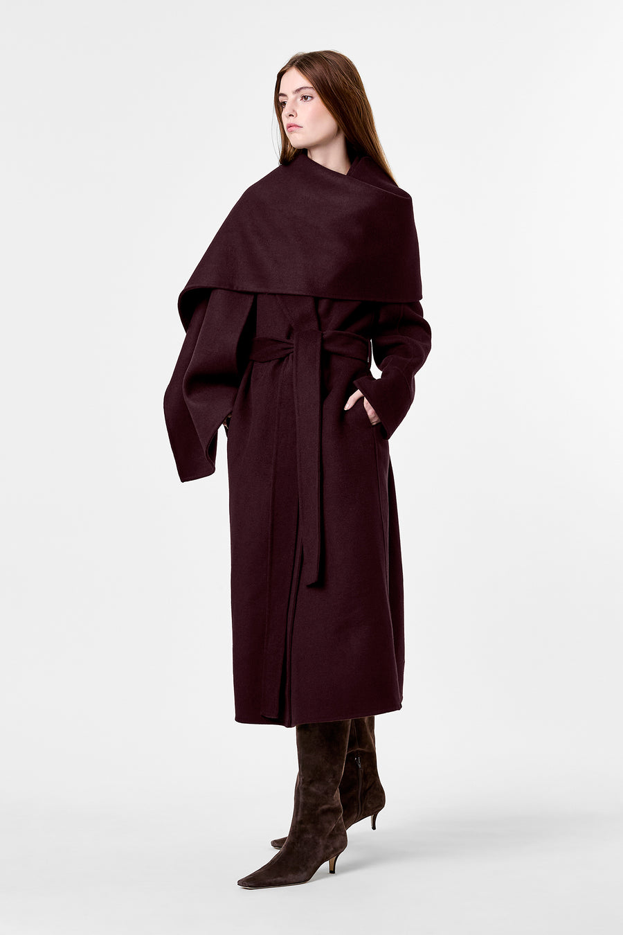 CANDICE COAT - DARK PLUM