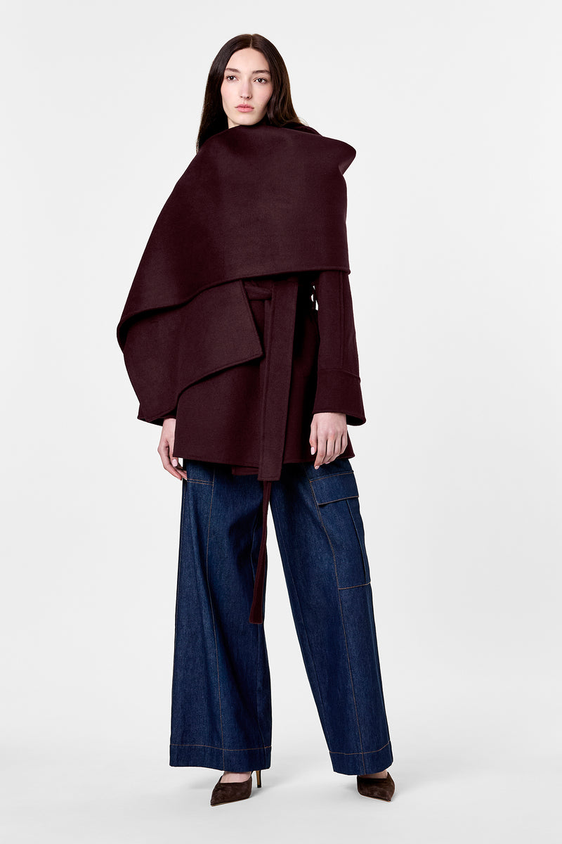 SANDY COAT - DARK PLUM