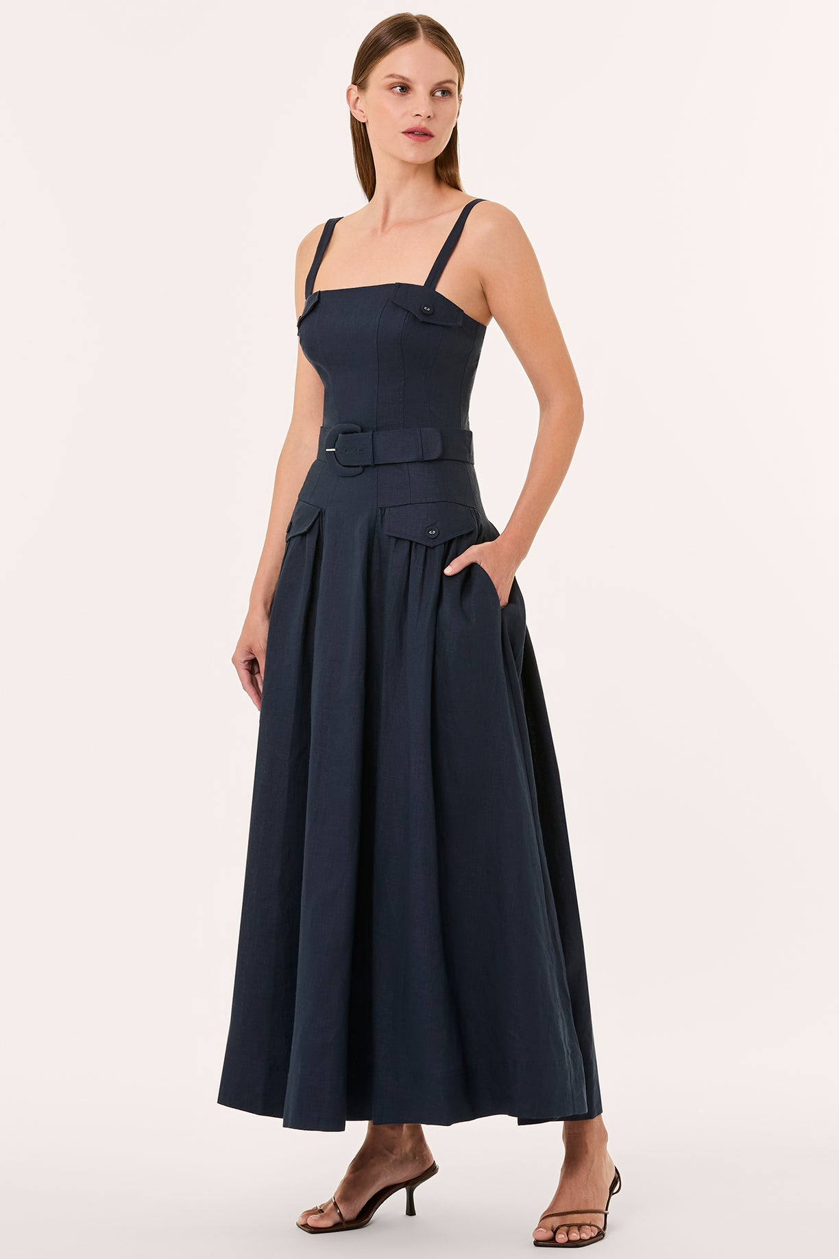 【ノーブランド】Dahlia Belted Dress Dahlia Belted Dress