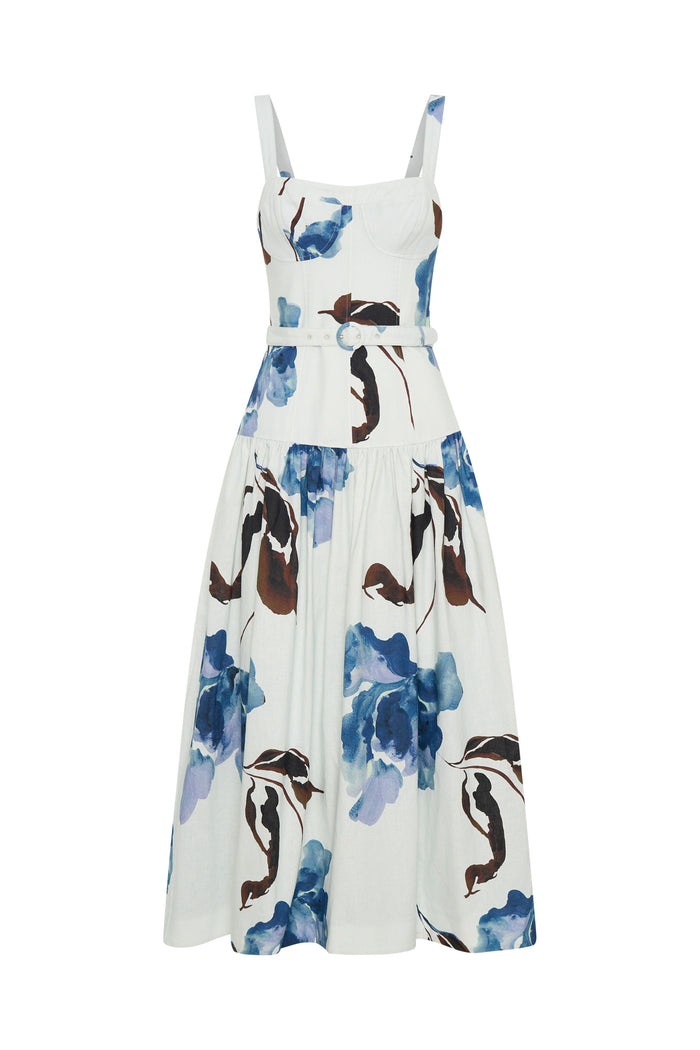 LIDIA DRESS - ALENA SKY FLORAL – NICHOLAS