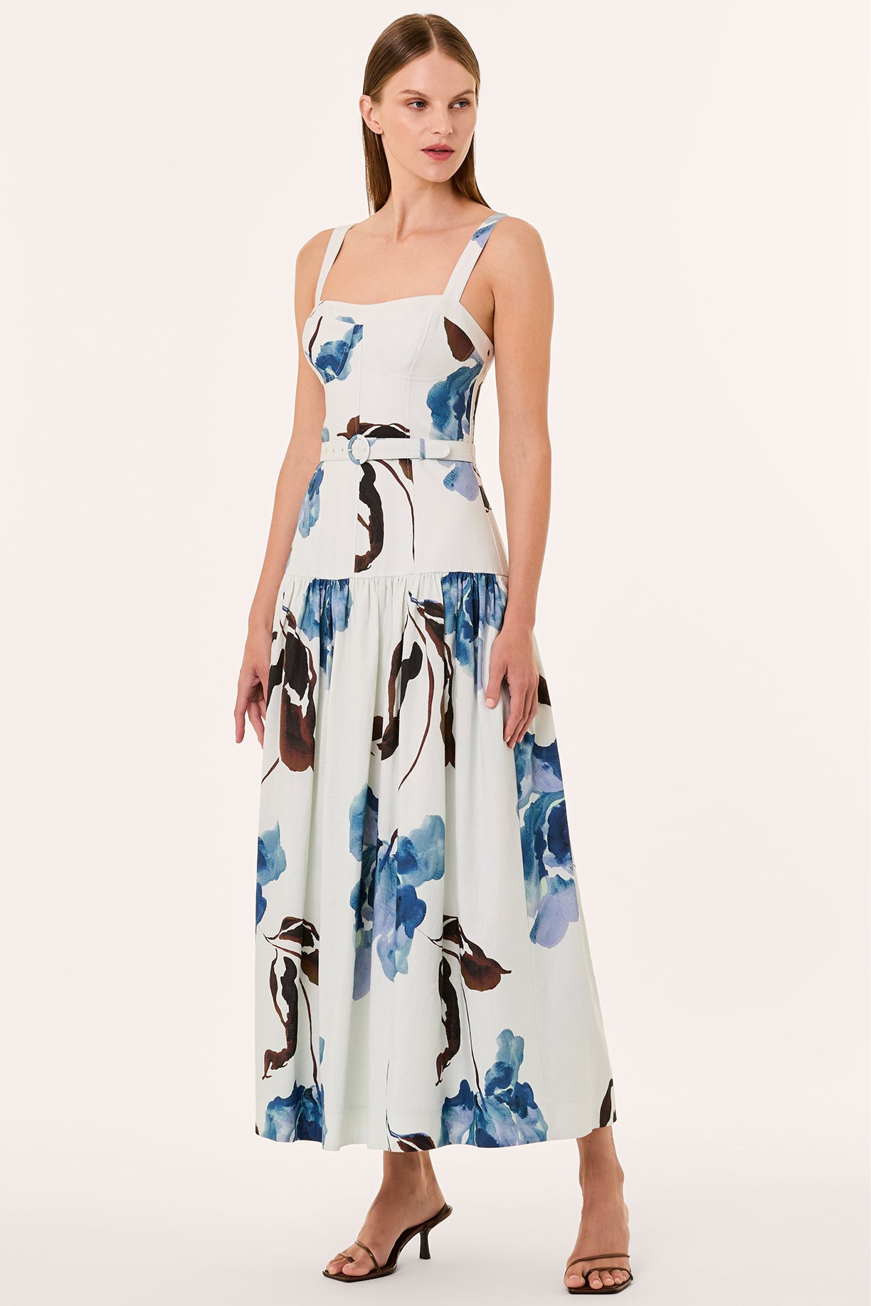 LIDIA DRESS - ALENA SKY FLORAL – NICHOLAS