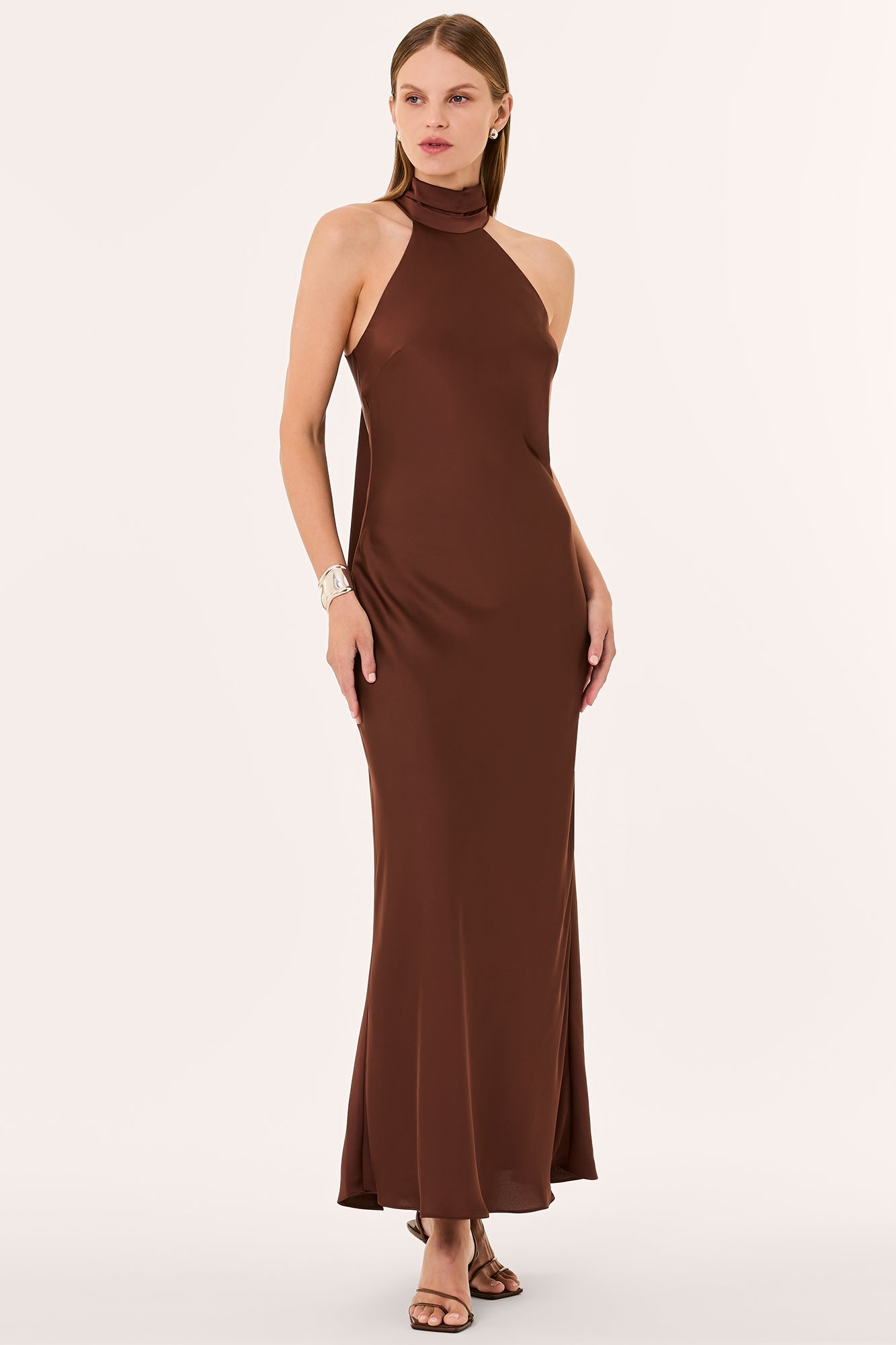 TRINA DRESS - COFFEE