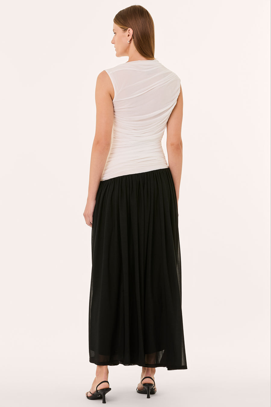 ODILA DRESS - IVORY/BLACK