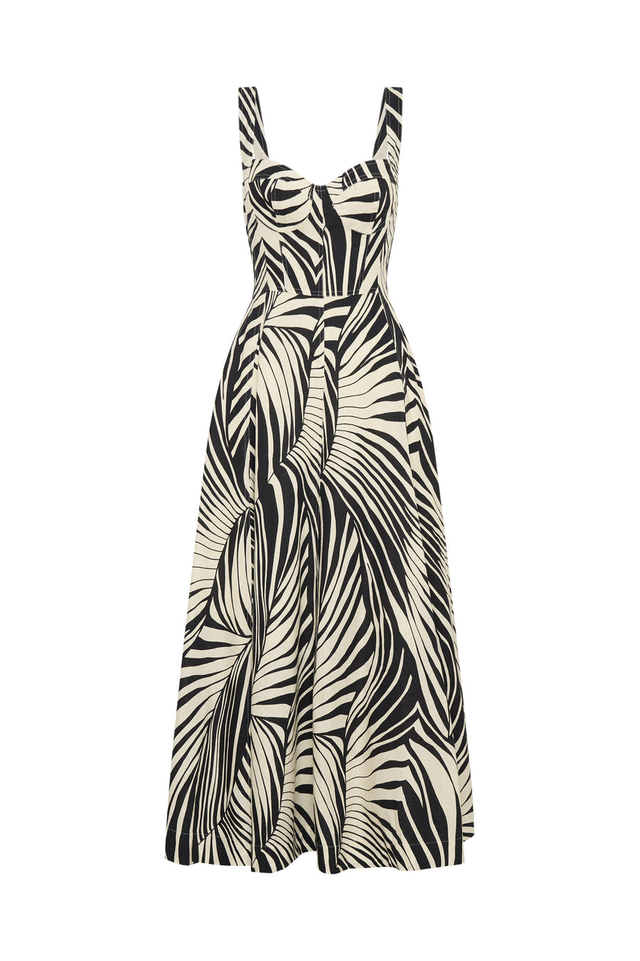 ANYA DRESS - RHEA BLACK PALM