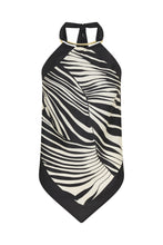 SKYE TOP - RHEA PALM BLACK SCARF