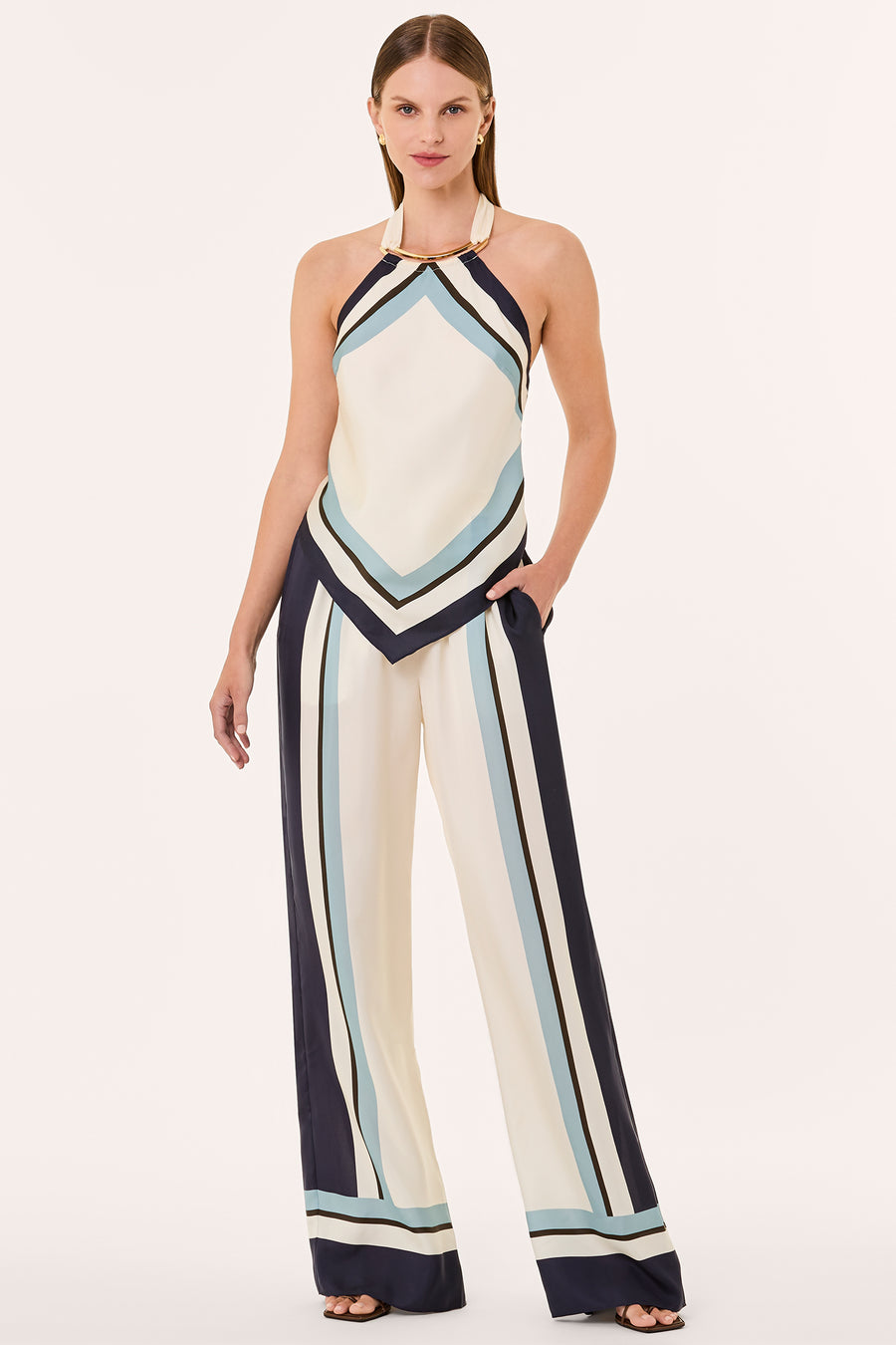 SKYE TOP - ATHENS SCARF SKY