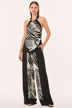 SKYE TOP - RHEA PALM BLACK SCARF