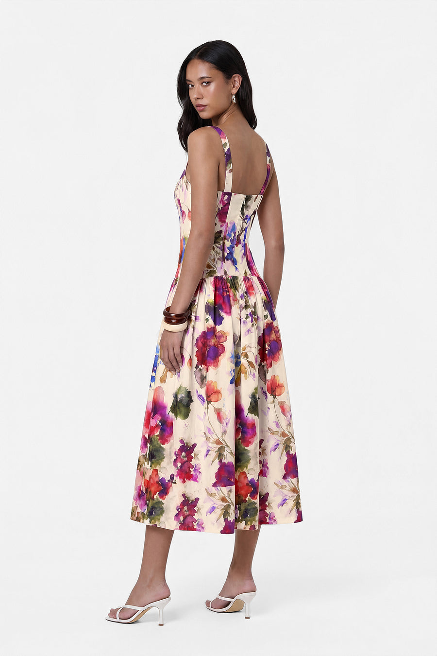 MAKENNA DRESS - WATERCOLOR FLORA