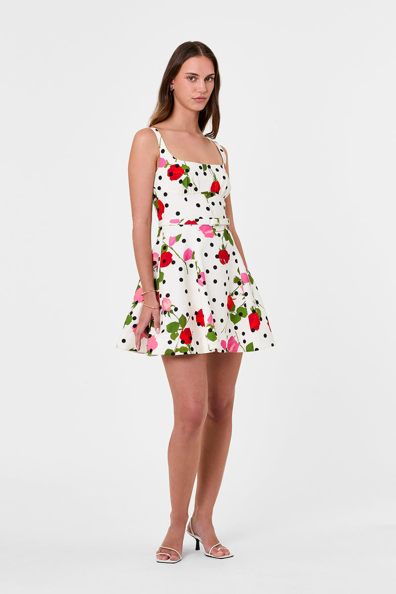 ELENI DRESS - POLKA DOT ROSE