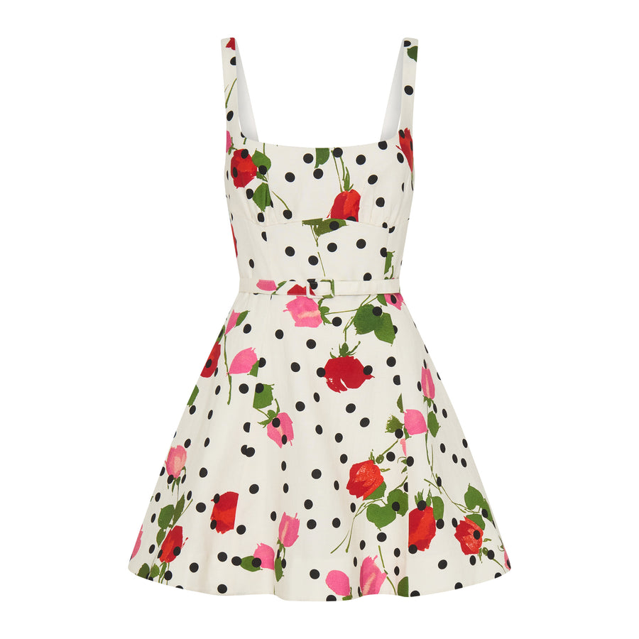 ELENI DRESS - POLKA DOT ROSE