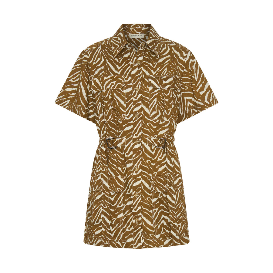 RIANNE DRESS - ABSTRACT ZEBRA