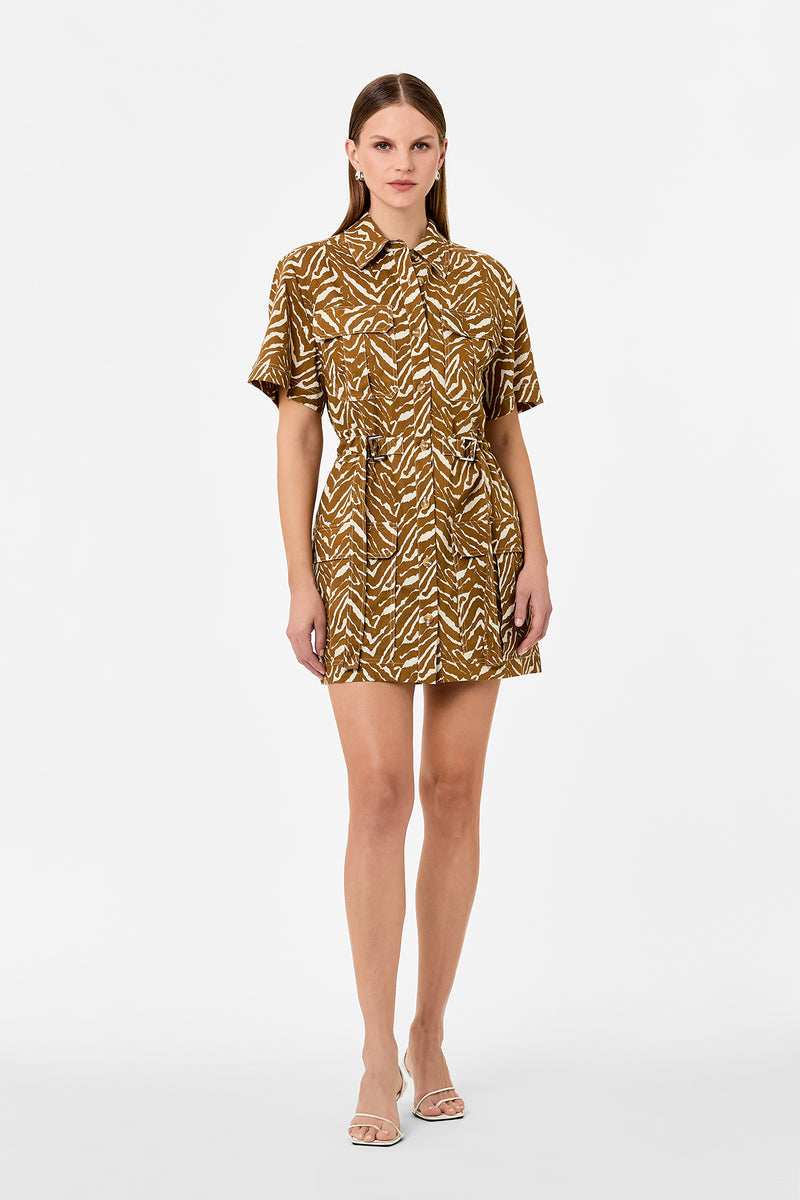 RIANNE DRESS - ABSTRACT ZEBRA