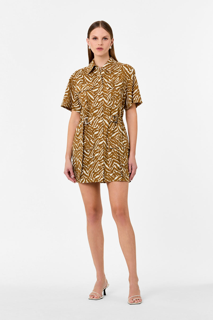 RIANNE DRESS - ABSTRACT ZEBRA