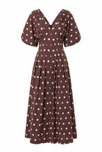 VICKY DRESS - MOCHA POLKA DOT