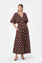 VICKY DRESS - MOCHA POLKA DOT