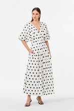 VICKY DRESS - WHITE BLACK POLKA DOT