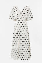 VICKY DRESS - WHITE BLACK POLKA DOT