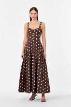 VALERIA DRESS - MOCHA POLKA DOT