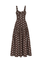 VALERIA DRESS - MOCHA POLKA DOT