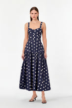 VALERIA DRESS - NAVY POLKA DOT