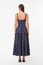VALERIA DRESS - NAVY POLKA DOT