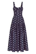 VALERIA DRESS - NAVY POLKA DOT