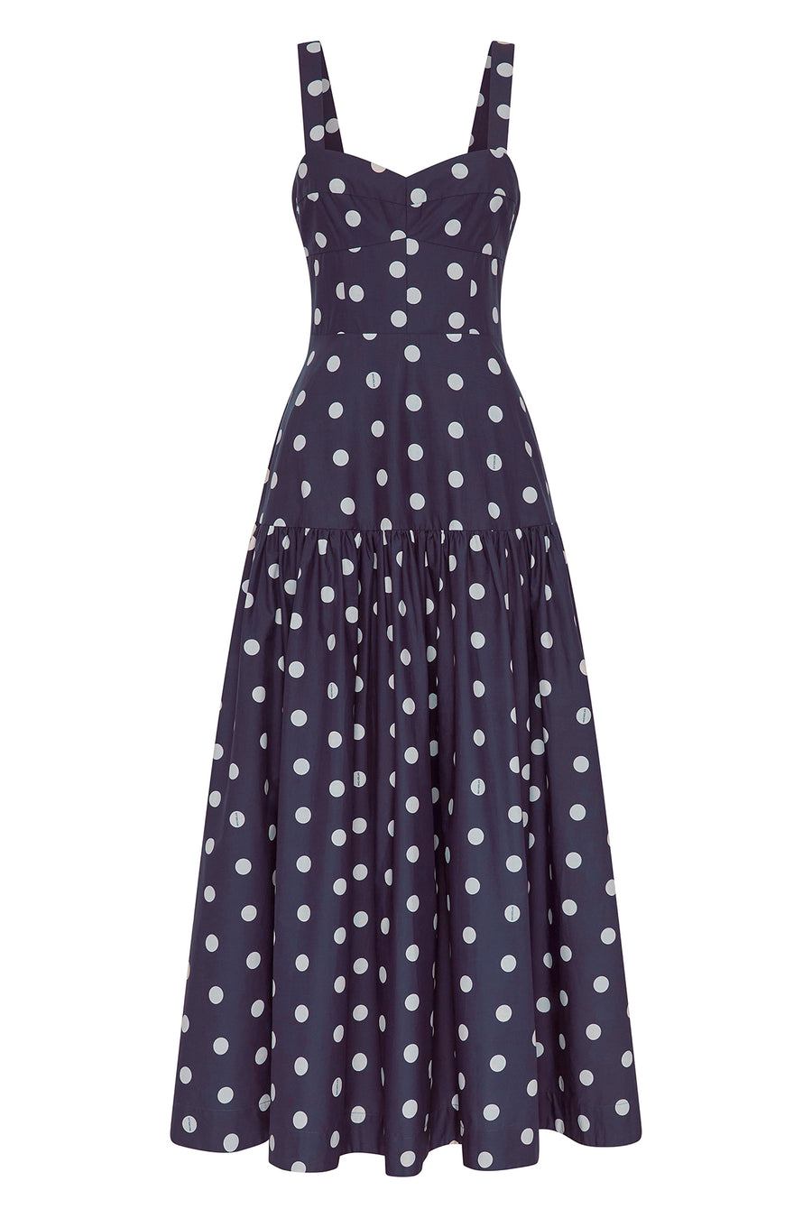 VALERIA DRESS - NAVY POLKA DOT