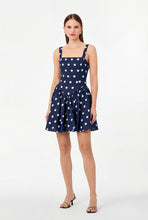 VITTORIA DRESS - NAVY POLKA DOT