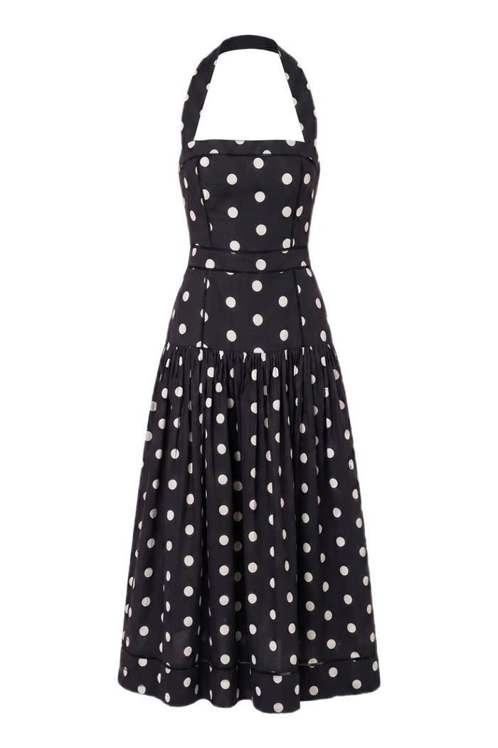 VIVIANNE DRESS - BLACK WHITE POLKA DOT NICHOLAS VIVIANNE DRESS - BLACK WHITE POLKA DOT NICHOLAS