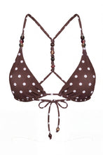 RITA BIKINI TOP - ESPRESSO IVORY POLKA DOT