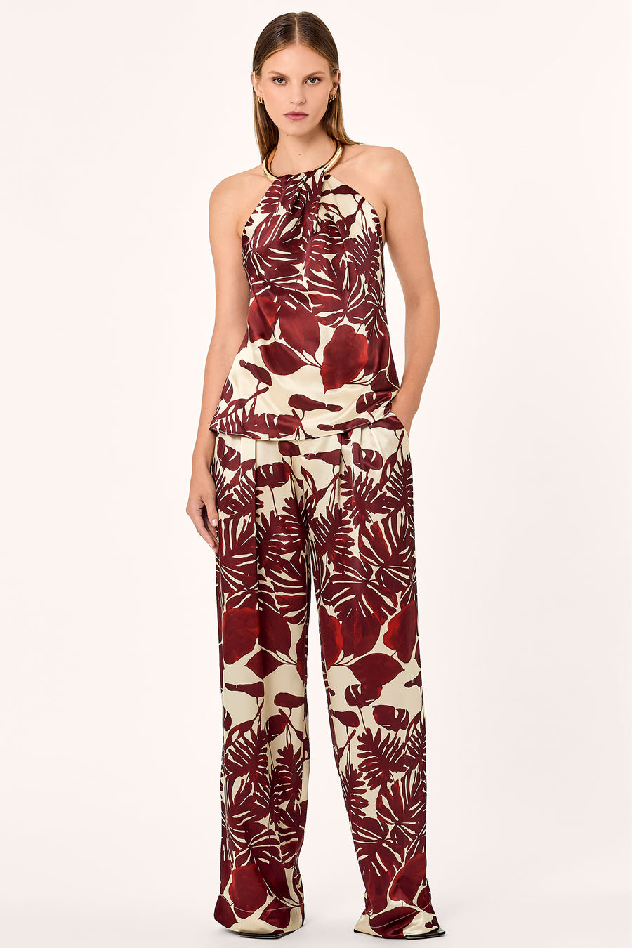 Carleigh Trouser - Brick Segovia