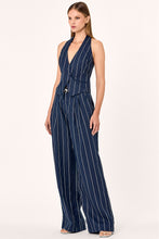 Calista Pant - Ink Milk Pinstripe