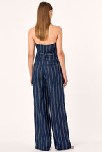 Calista Pant - Ink Milk Pinstripe