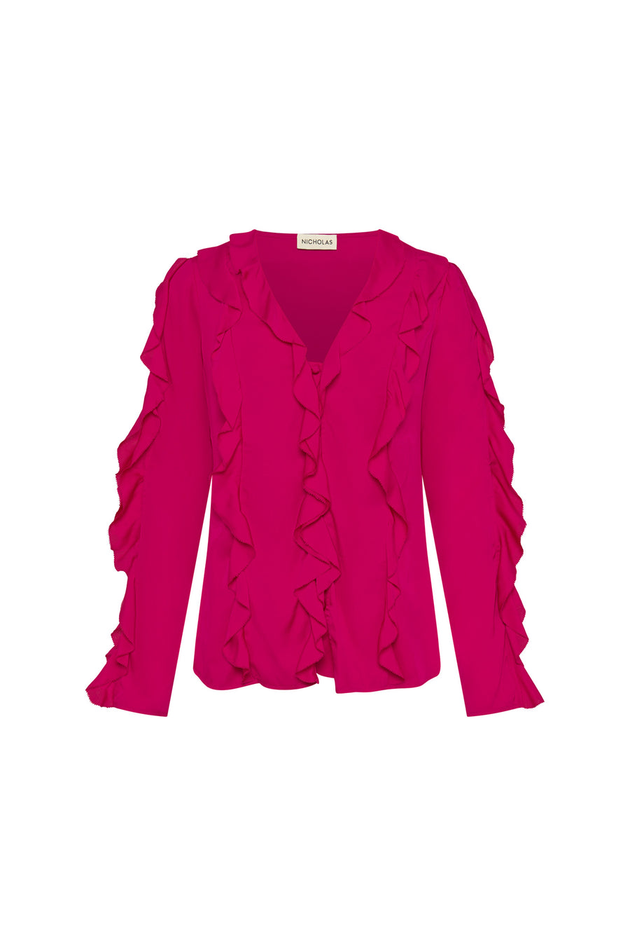 Amira Ruffle Top - Magenta