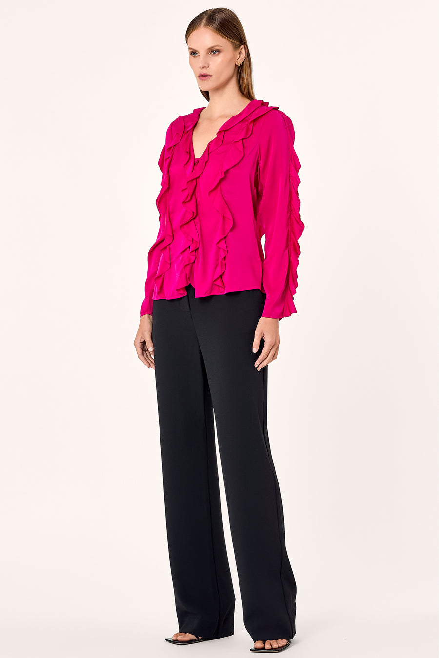 Amira Ruffle Top - Magenta