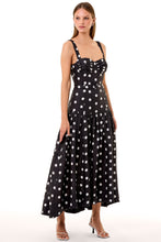 DRENICA DRESS - BLACK IVORY POLKA DOT